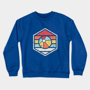 Retro Badge Beach Ball Crewneck Sweatshirt